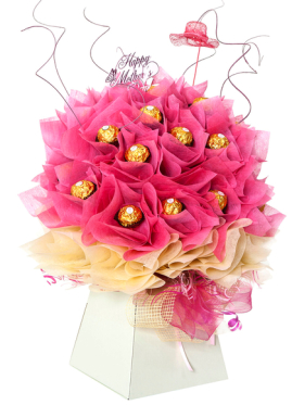Mothers day pink chocolate bouquet