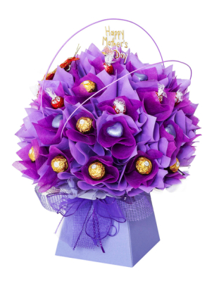 Mothers day pink and lilac chocolate bouquet