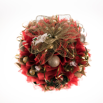 Gold christmas chocolate bouquet gift